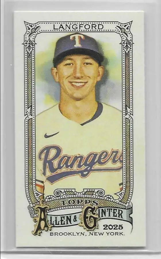 2025 Topps Allen & Ginter - Wyatt Langford #106 Mini A&G Back (C-42) - Baseball Card Single