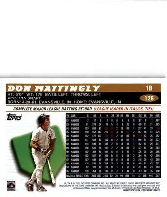 2025 Topps Archives #129 Don Mattingly Black Foilboard - Baseball Card Single