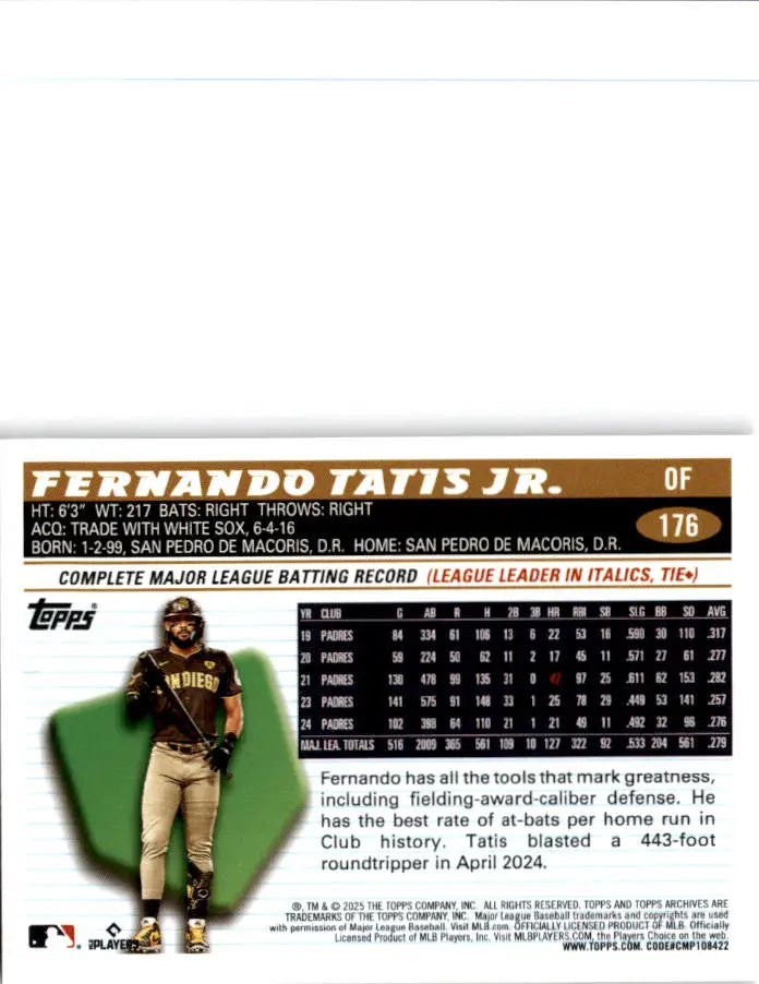 2025 Topps Archives #176 Fernando Tatis Jr. - Baseball Card Single