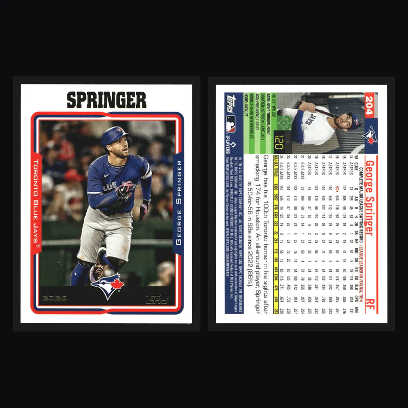2025 Topps Archives #204 George Springer Toronto Blue Jays 2005 Design