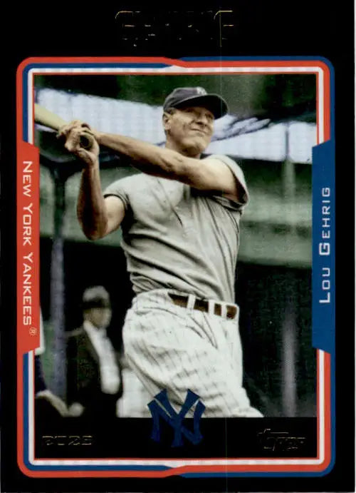 2025 Topps Archives #226 Lou Gehrig Black Foilboard - Baseball Card Single