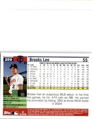 2025 Topps Archives #259 Brooks Lee - Baseball Card Single