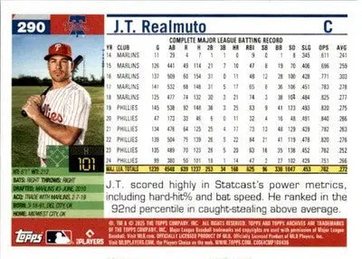 2025 Topps Archives #290 J.T. Realmuto - Baseball Card Single