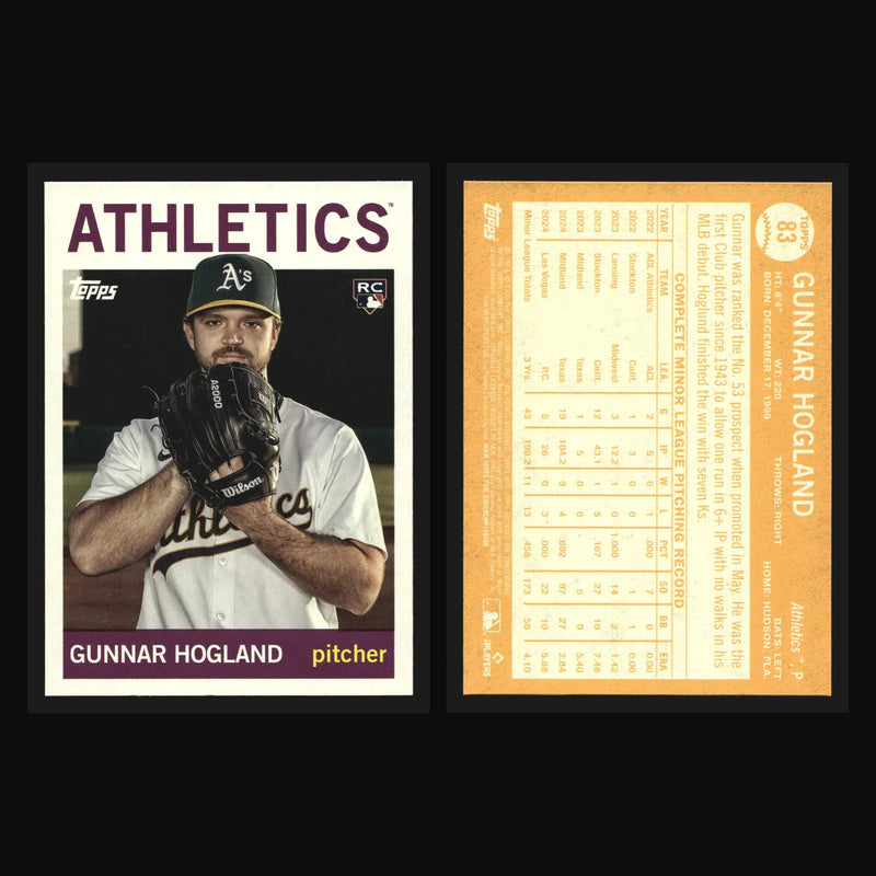 2025 Topps Archives #83 Gunnar Hoglund Athletics RC - Baseball Card Single