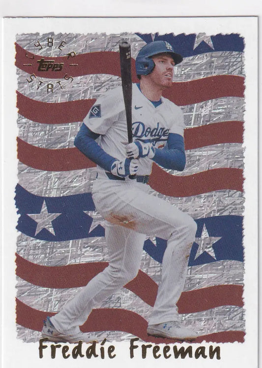 2025 TOPPS ARCHIVES #95C-8 FREDDIE FREEMAN CYBER STATS- LOS ANGELES DODGERS - Baseball Card Single
