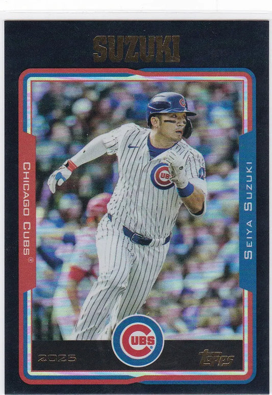 2025 Topps Archives Black Foil #232 Seiya Suzuki Chicago Cubs - Baseball Card Single