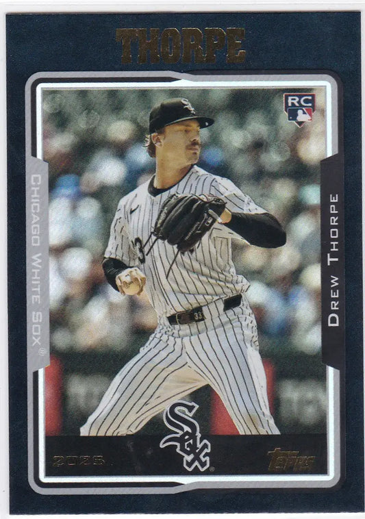 2025 Topps Archives Black Foil #274 Drew Thorpe RC Chicago White Sox - Baseball Card Single