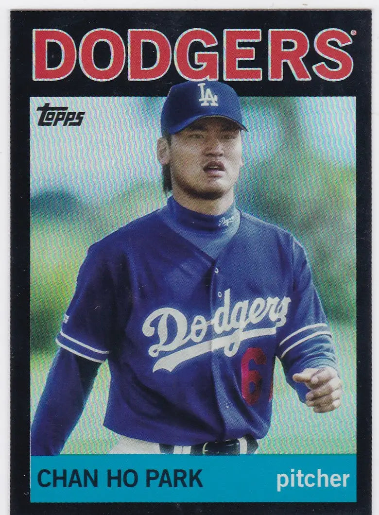 2025 Topps Archives Black Foil #71 Chan Ho Park Los Angeles Dodgers