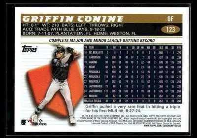 2025 Topps Archives Griffin Conine #123 RC Miami Marlins