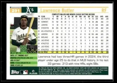 2025 Topps Archives Lawrence Butler #291 Athletics