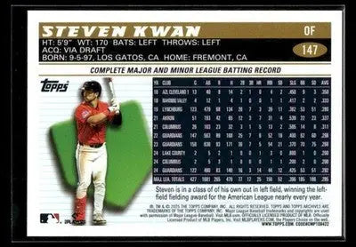 2025 Topps Archives Steven Kwan #147 Cleveland Guardians