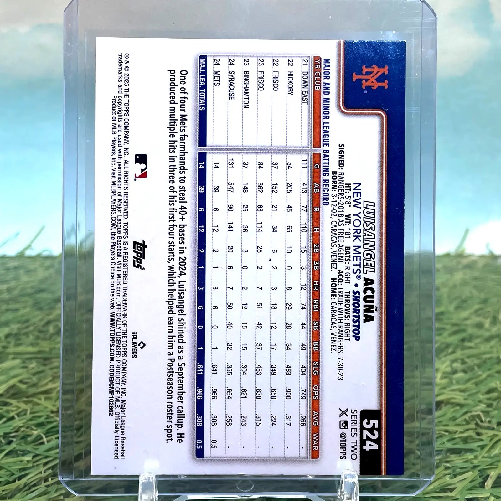 2025 Topps Baseball Series 2 Diamante Foil Luisangel Acuna New York Mets (RC) - Baseball Card Single