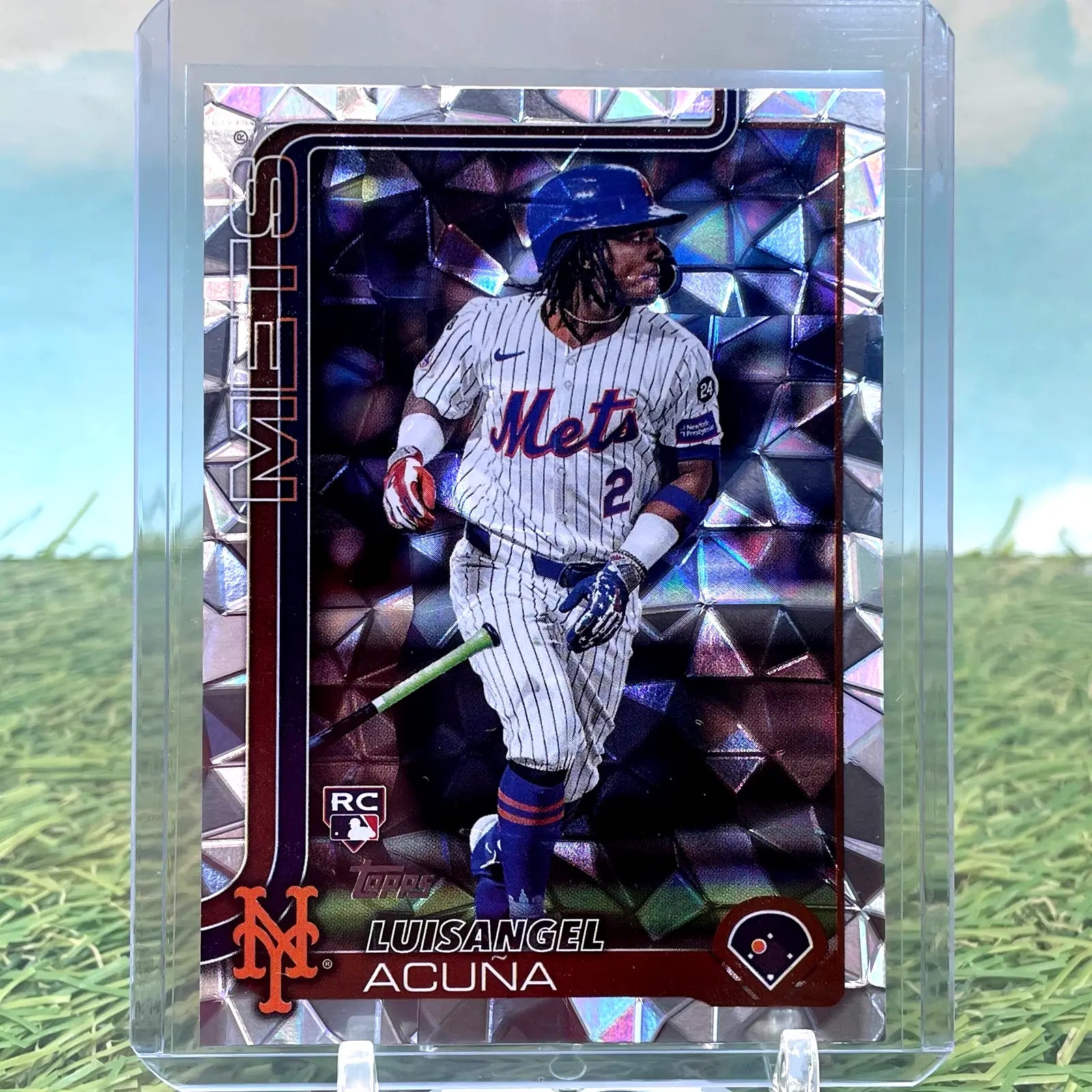 2025 Topps Baseball Series 2 Diamante Foil Luisangel Acuna New York Mets (RC) - Baseball Card Single