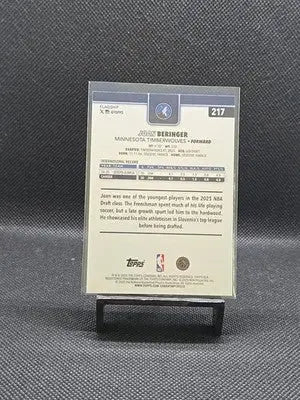 2025 Topps Basketball #217 Joan Beringer RC NBA Tip Off Timberwolves - Basketball Card Single