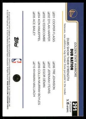 2025 Topps Basketball Draymond Green Stephen Curry #291 Basketball - Basketball Card Single