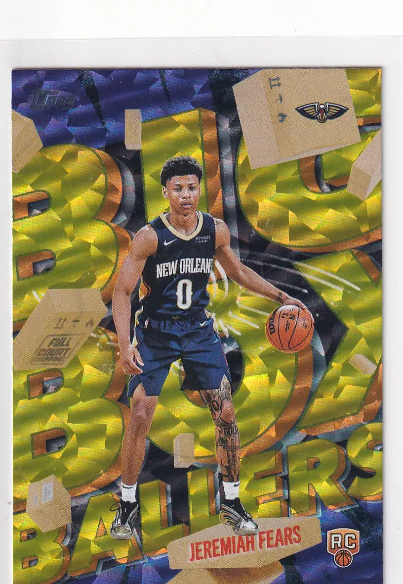 2025 TOPPS #BB-7 JEREMIAH FEARS BIG BOX BALLERS- NEW ORLEANS PELICANS - Basketball Card Single
