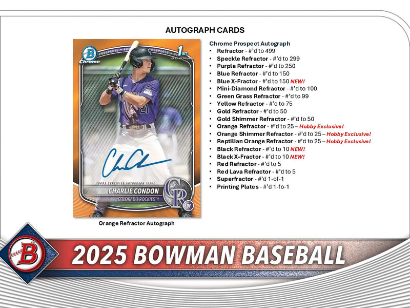 2025 Topps Bowman Baseball Hobby Box - Sports Cards - Baseball Sealed