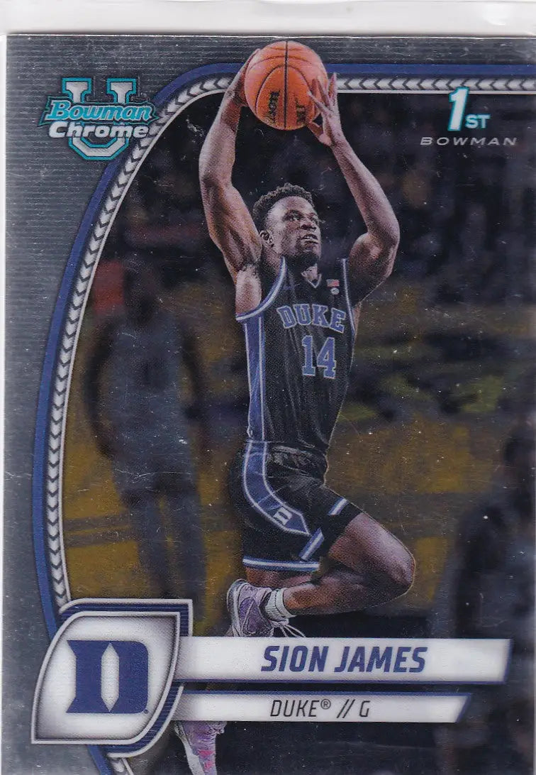 2025 TOPPS BOWMAN CHROME #63 SION JAMES- DUKE - Baseball Card Single