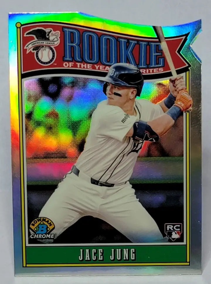 2025 Topps Bowman Chrome Jace Jung RC #ROY-8 Rookie of the year Die-Cut - Baseball Card Single