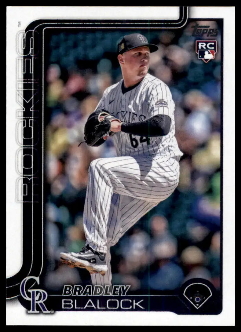 2025 Topps Bradley Blalock RC 161 Colorado Rockies NM - Baseball Card Single