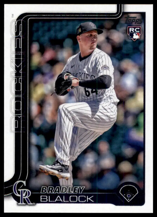 2025 Topps Bradley Blalock RC 161 Colorado Rockies NM - Baseball Card Single
