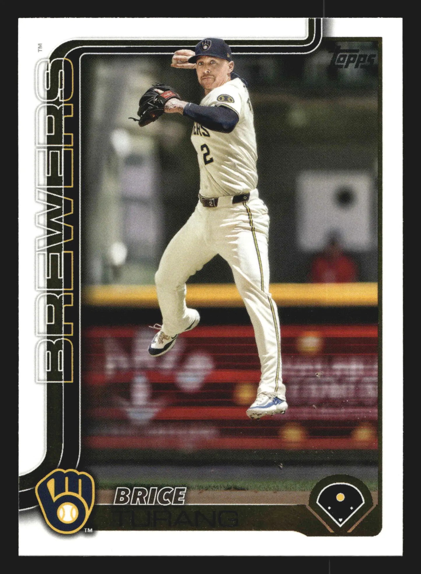 2025 Topps Brice Turang #45 Milwaukee Brewers - Baseball Card Single