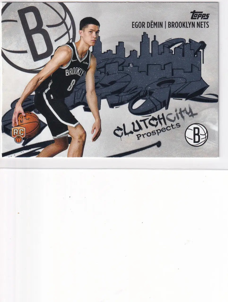 2025 TOPPS #CC-8 EGOR DEMIN CLUTH CITY PROSPECTS- BROOKLYN NETS - Basketball Card Single