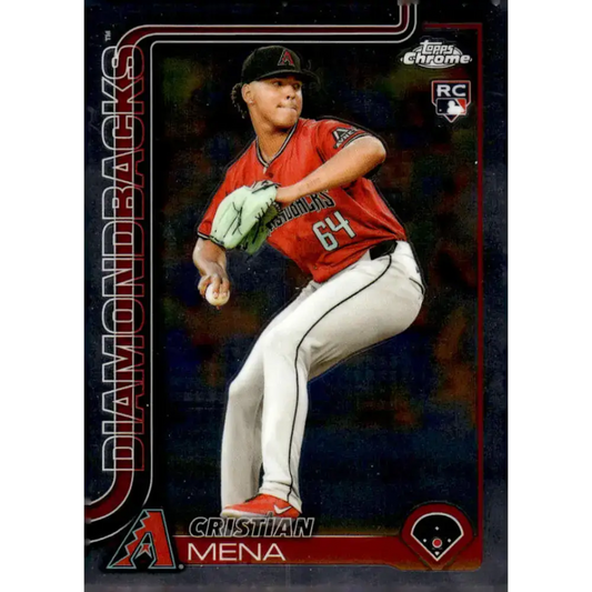 2025 topps Chrome #102 Cristian Mena NM-MT RC Rookie Arizona Diamondbacks Baseball Card - Baseball Card Single