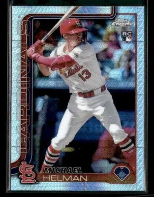 2025 Topps Chrome #104 Michael Helman Prism Refractors - Baseball Card Single
