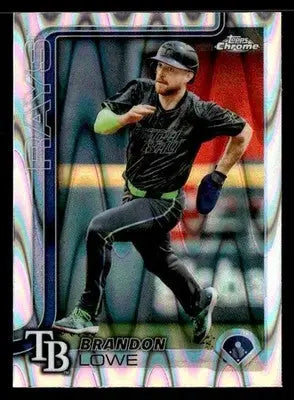 2025 Topps Chrome #113 Brandon Lowe Raywave Refractors - Baseball Card Single