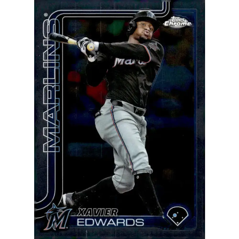 2025 topps Chrome #115 Xavier Edwards NM-MT Miami Marlins Baseball Card - Baseball Card Single