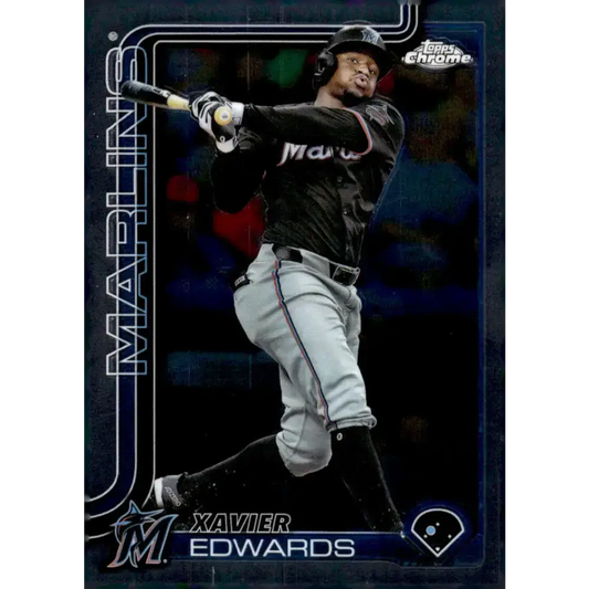 2025 topps Chrome #115 Xavier Edwards NM-MT Miami Marlins Baseball Card - Baseball Card Single