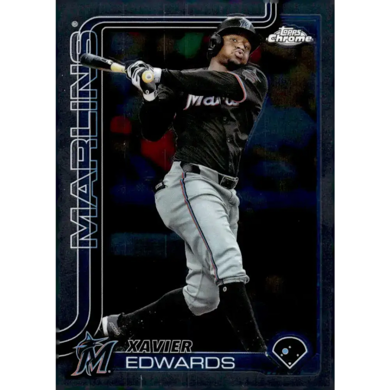 2025 topps Chrome #115 Xavier Edwards NM-MT Miami Marlins Baseball Card - Baseball Card Single