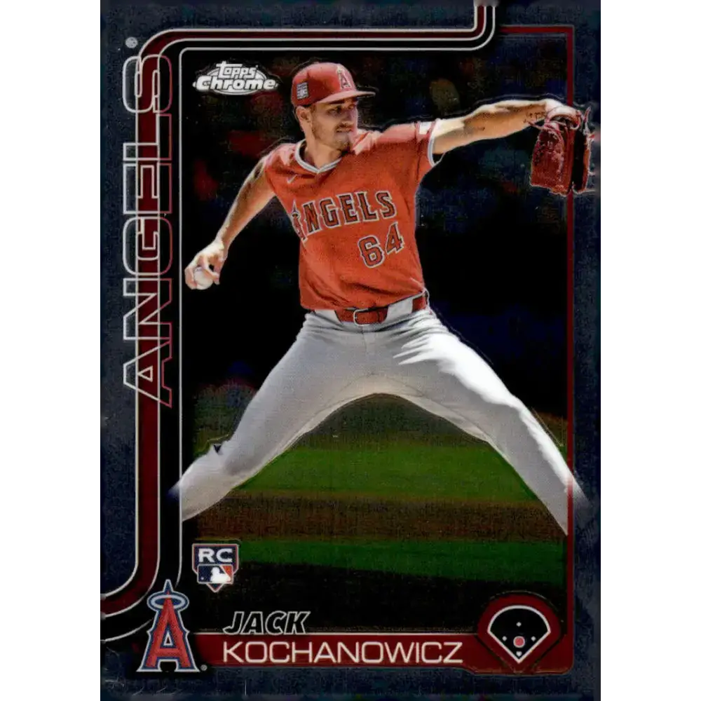 2025 topps Chrome #121 Jack Kochanowicz NM-MT RC Rookie Los Angeles Angels Baseball Card - Baseball Card Single