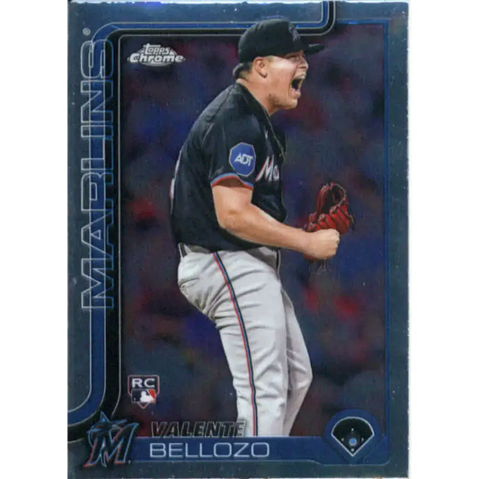 2025 topps Chrome #122 Valente Bellozo NM-MT RC Rookie Miami Marlins Baseball Card - Baseball Card Single