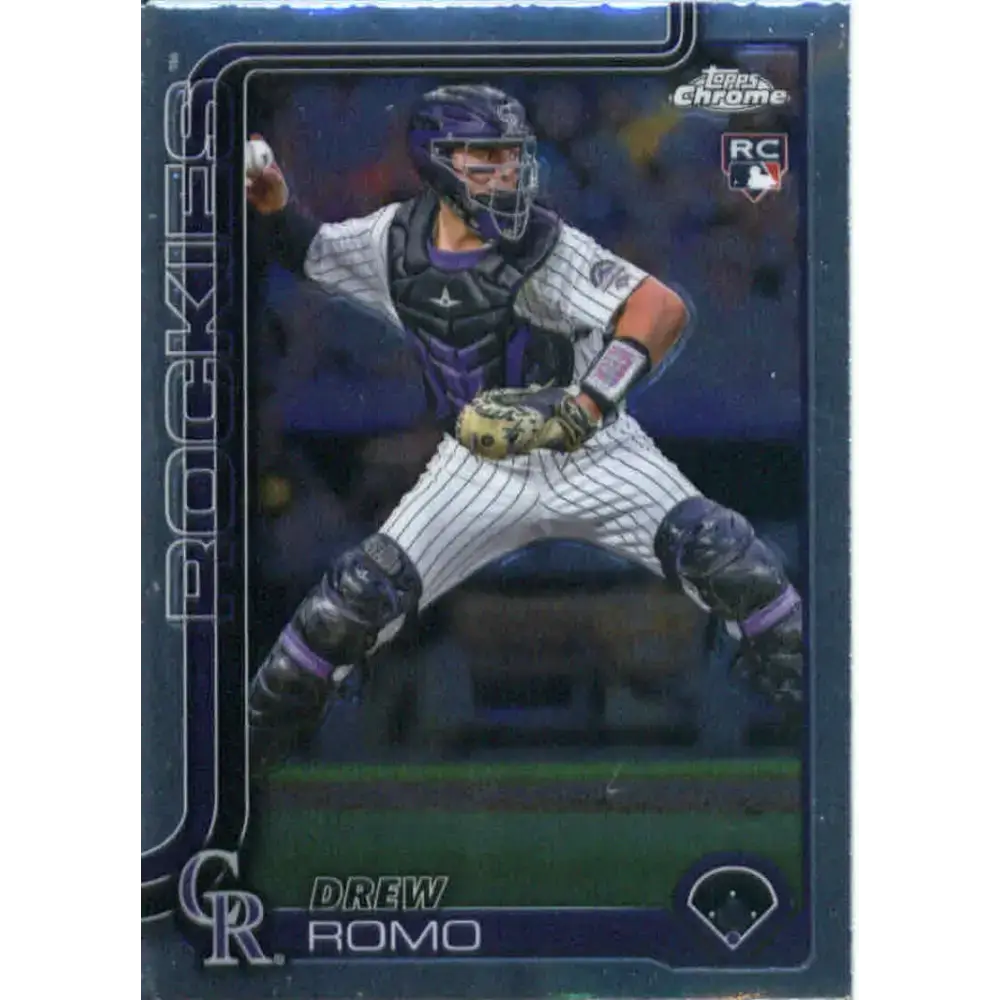 2025 topps Chrome #124 Drew Romo NM-MT RC Rookie Colorado Rockies Baseball Card - Baseball Card Single