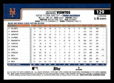 2025 Topps Chrome #129 Mark Vientos - Baseball Card Single