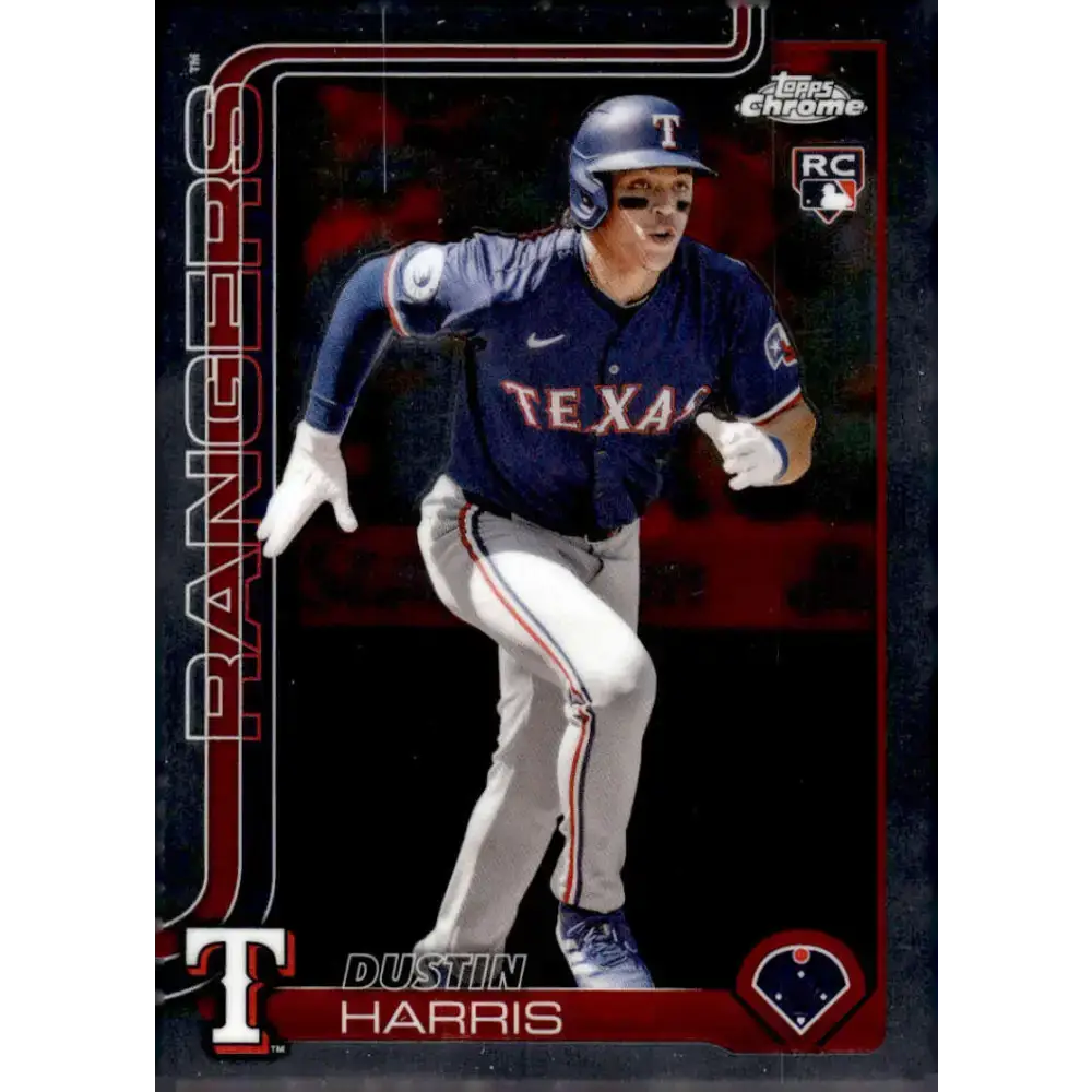 2025 topps Chrome #131 Dustin Harris NM-MT RC Rookie Texas Rangers Baseball Card - Baseball Card Single