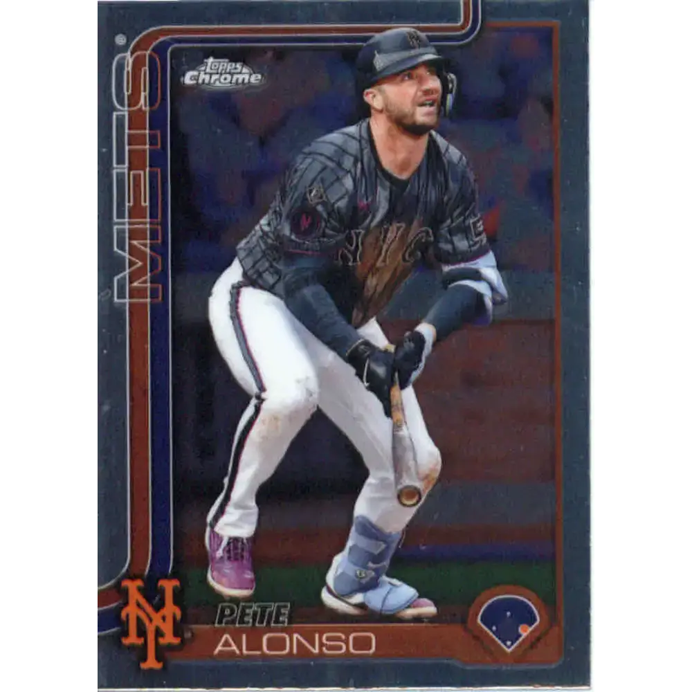 2025 topps Chrome #136 Pete Alonso NM-MT New York Mets Baseball Card - Baseball Card Single