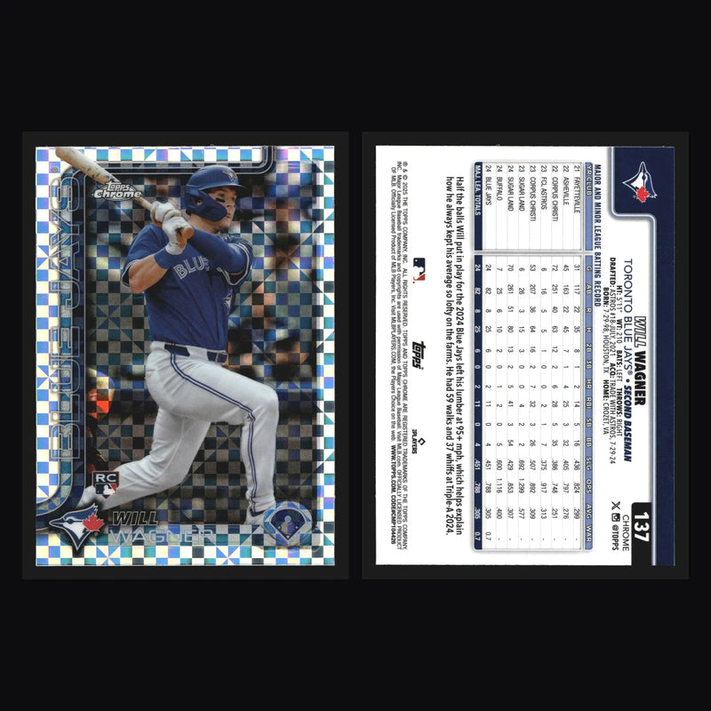 2025 Topps Chrome #137 Will Wagner X-Fractor RC Rookie Toronto Blue Jays