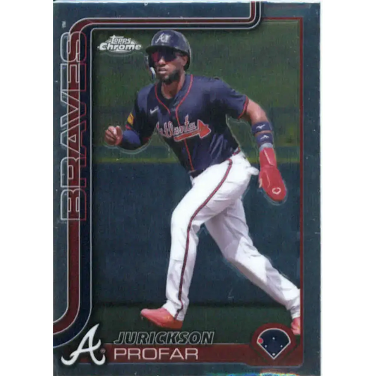 2025 topps Chrome #143 Jurickson Profar NM-MT Atlanta Braves Baseball Card - Baseball Card Single