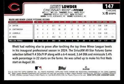 2025 Topps Chrome #147 Rhett Lowder - Baseball Card Single