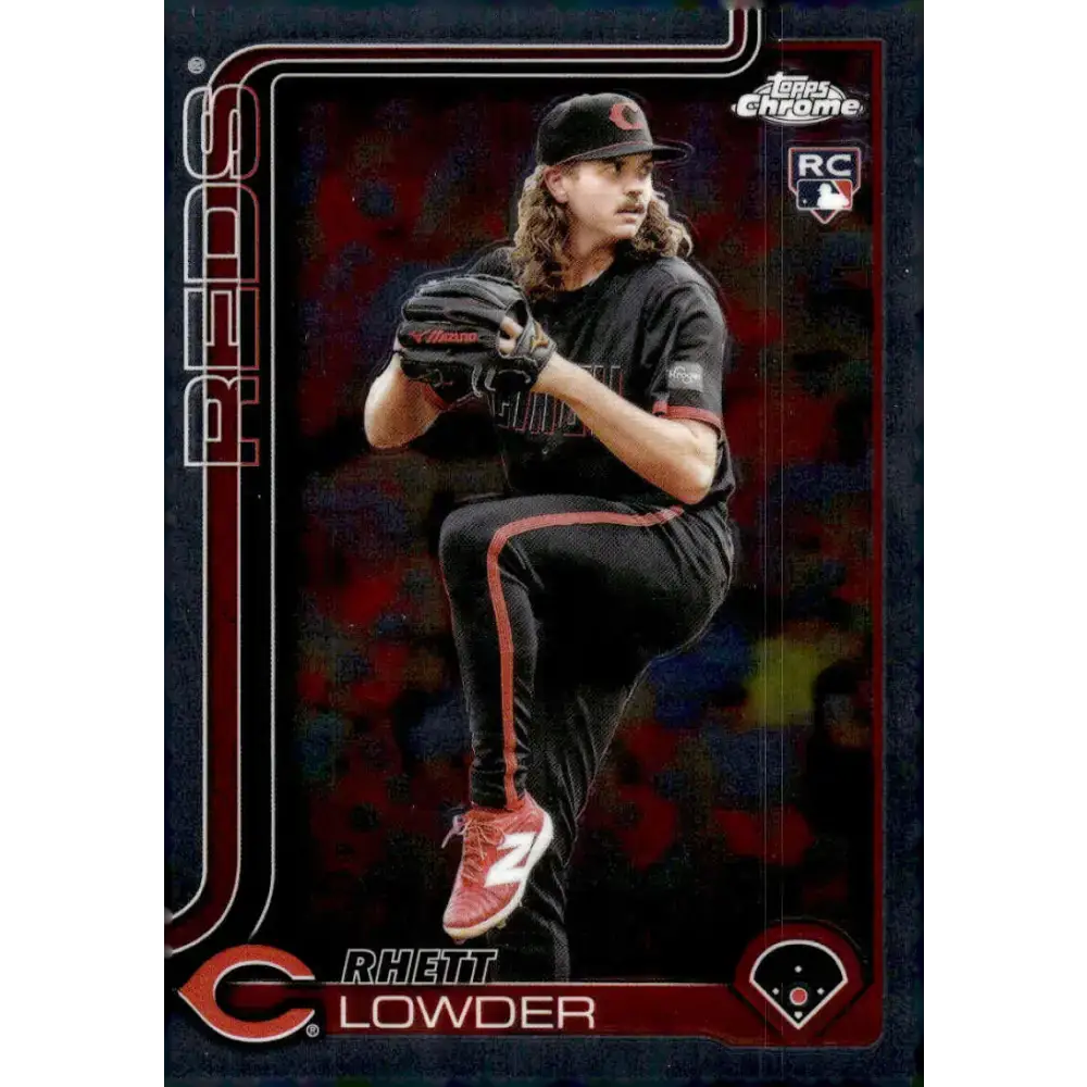 2025 topps Chrome #147 Rhett Lowder NM-MT RC Rookie Cincinnati Reds Baseball Card - Baseball Card Single