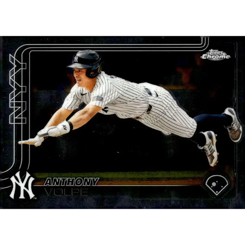 2025 topps Chrome #162 Anthony Volpe NM-MT New York Yankees Baseball Card - Baseball Card Single