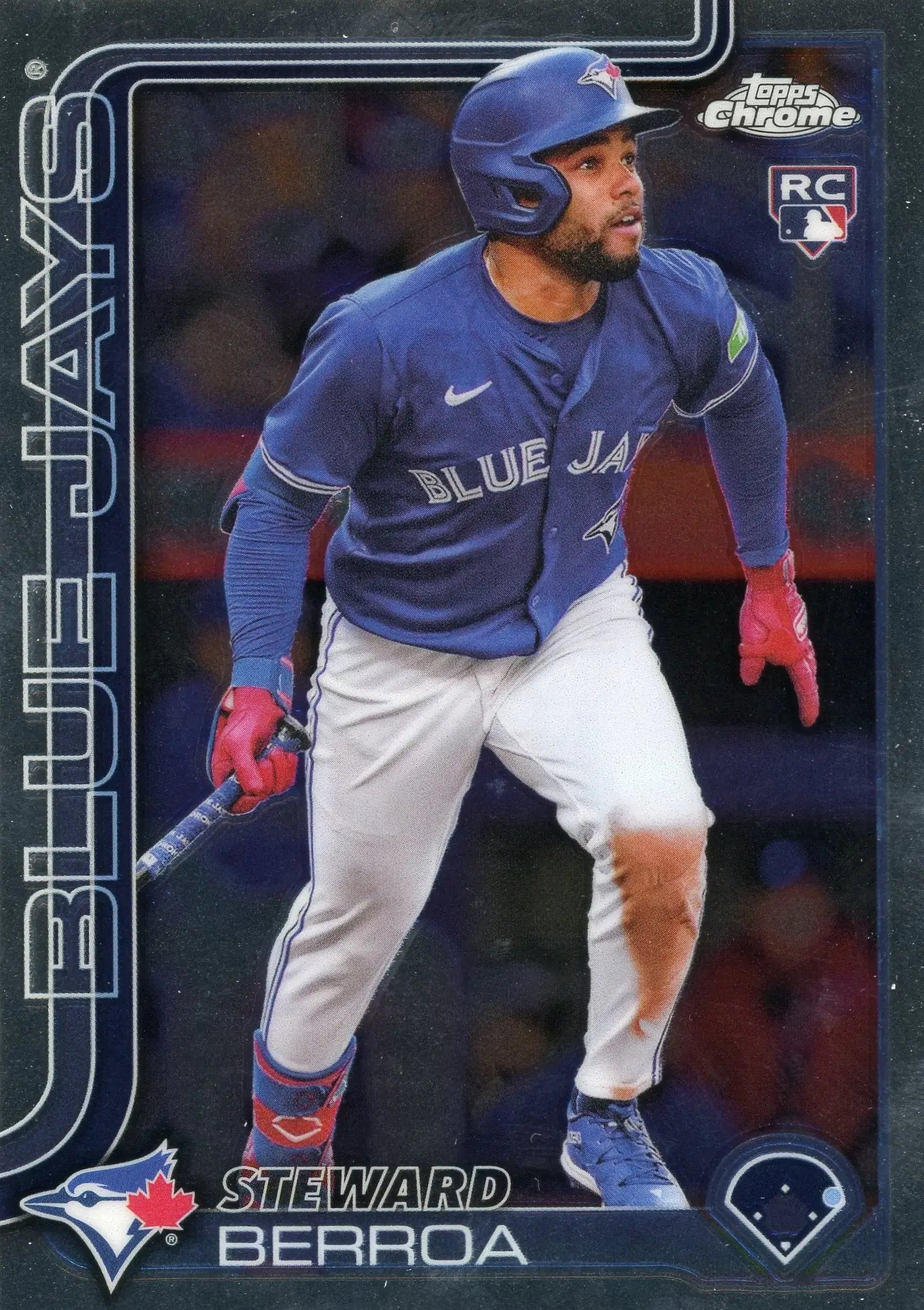 2025 Topps Chrome #163 Steward Berroa Toronto Blue Jays RC - Baseball Card Single