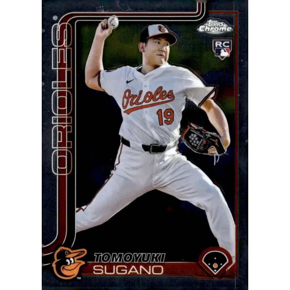 2025 topps Chrome #166 Tomoyuki Sugano NM-MT RC Rookie Baltimore Orioles Baseball Card - Baseball Card Single