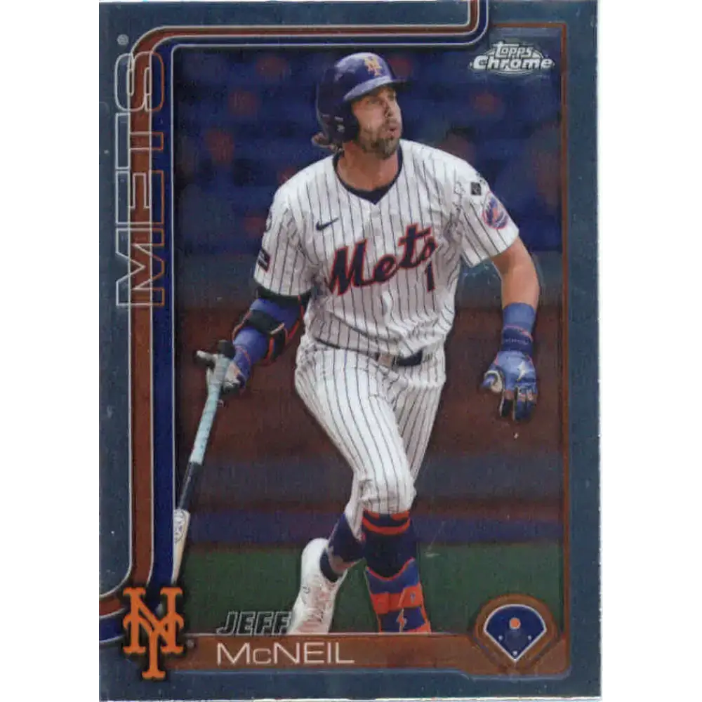 2025 topps Chrome #167 Jeff McNeil NM-MT New York Mets Baseball Card - Baseball Card Single