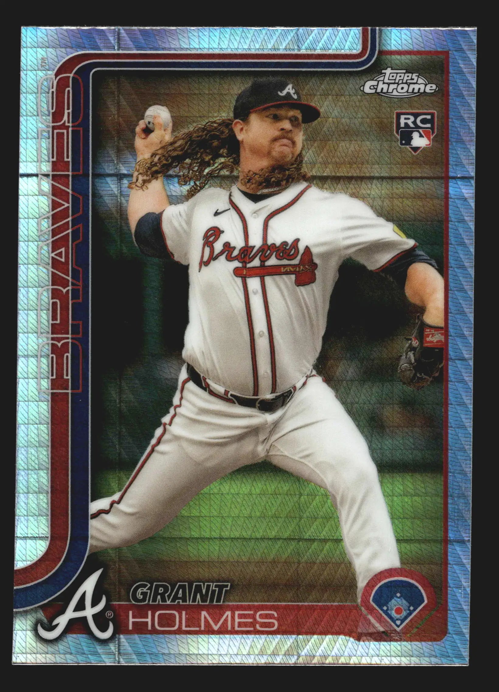 2025 Topps Chrome #169 Grant Holmes Prism Refractor Braves RC