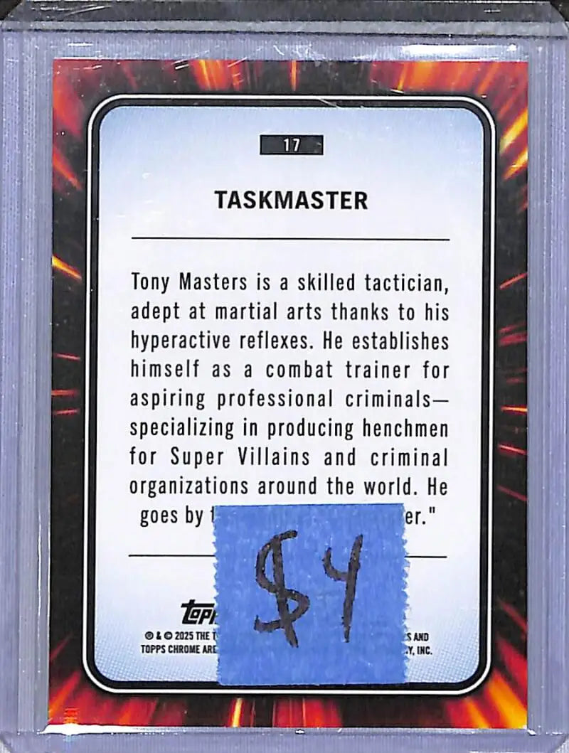 2025 Topps Chrome #17 Taskmaster NM-MT - Non-Sports Card Single