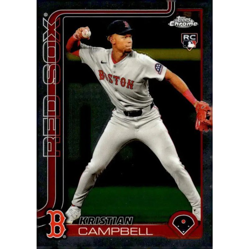 2025 topps Chrome #171 Kristian Campbell NM-MT RC Rookie Boston Red Sox Baseball Card - Baseball Card Single